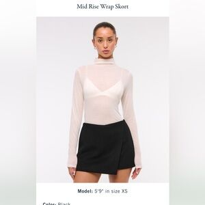 Abercrombie Mid Rise Wrap Skort